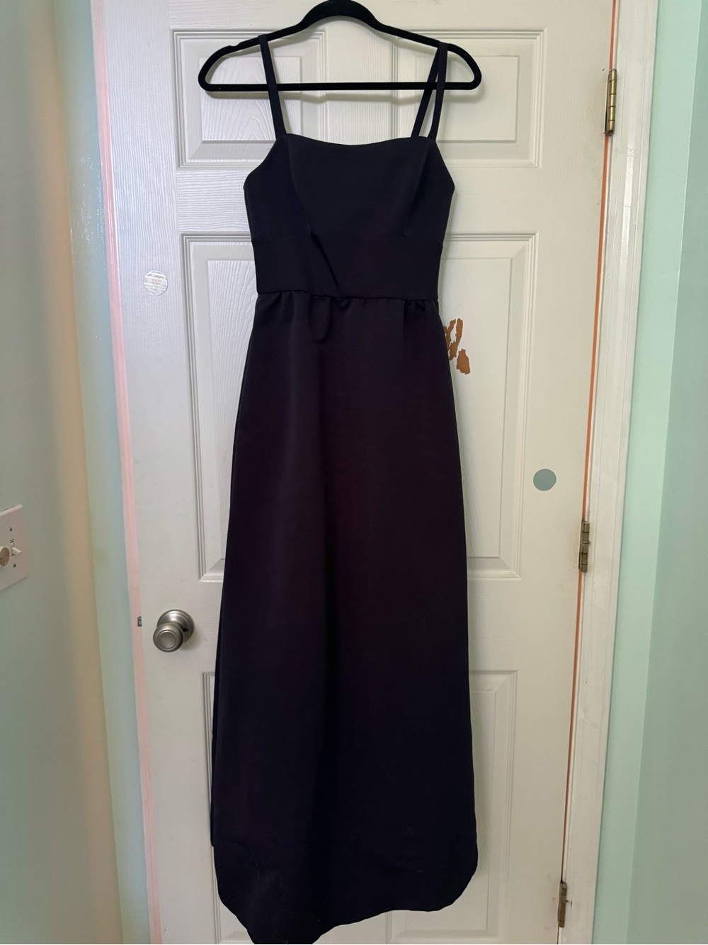 Amsale Black Strappy Maxi Gown